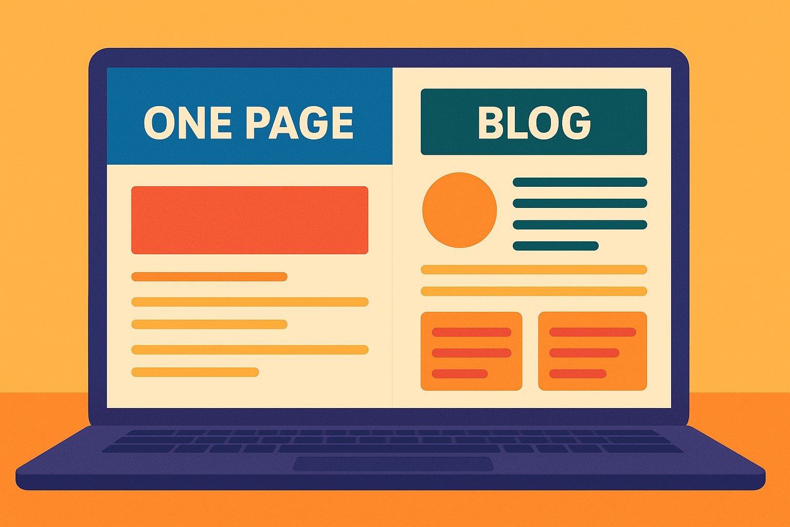 Strona one page a blog SEO